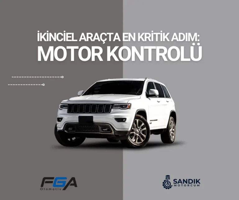 İkinci el motor sağlığı için ekspertizde motor kontrolü yapılan ikinci el araç