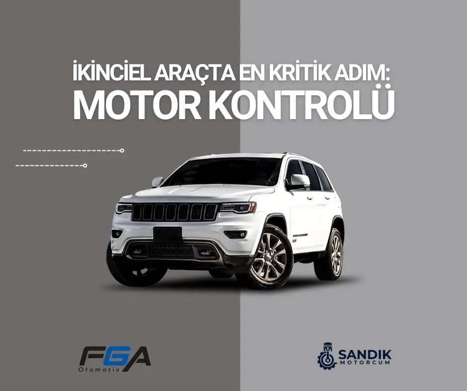 İkinci el motor sağlığı için ekspertizde motor kontrolü yapılan ikinci el araç