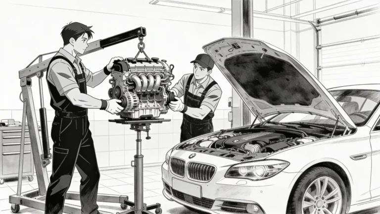 Sandık Motor ruhsata işleme işlemleri için profesyonel oto servisinde motor değişimi çizimi